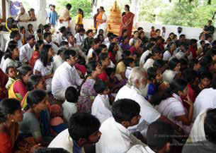 Devotees gathered for the grand